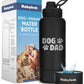 Dog Mom Water Bottle 32oz Insulated Stainless Steel with Dog Bowl Travel