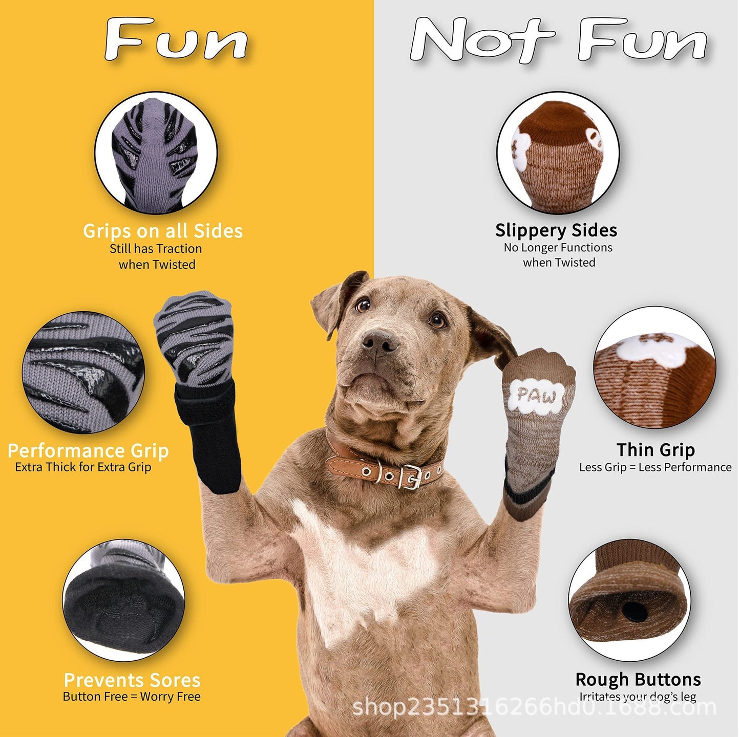 Non-slip Dog Socks And Leg Warmers For Medium To Large French Bulldogs