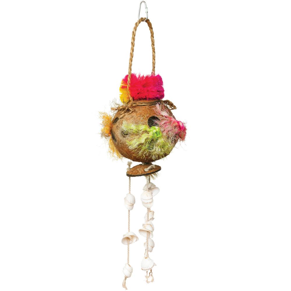 Prevue Tropical Teasers Coconut Fun Bird Toy, Ideal for Small to Medium Birds