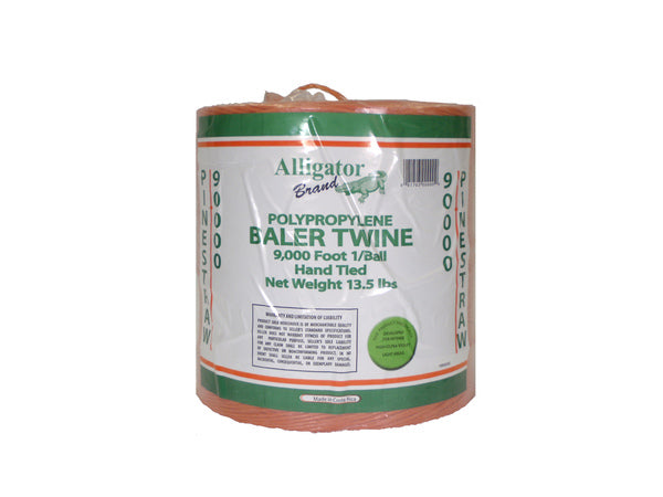 Alligator Brand Poly Baler Twine Pine Straw 9,000 Orange Roll Versatile Twine