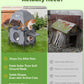 Elevated 2-Tier Outdoor Cat House with Canopy, Mesh Sides & Reversible Pad