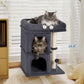 Cat Tree for Large Cats 24in Tower with Perch Condos Scratching Post