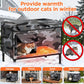 Heated Outdoor Cat House with 6-Layer Insulation – Medium & XL