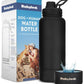 Dog Mom Water Bottle 32oz Insulated Stainless Steel with Dog Bowl Travel
