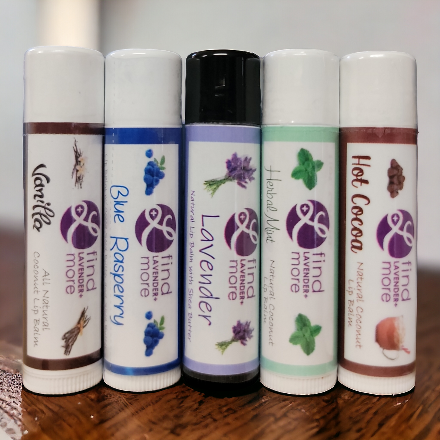 Natural Shea Butter Lavender Lip Balm Set 3-Pack Moisturizing