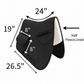 Derby Originals All Purpose English Saddle Pad with Pockets Half Fleece lined for Shock Absorbing Wither Relief Design for comfort and Trail Riding.