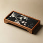 Japanese-style black walnut dried tea tray New Chinese Zen creative tea mat Wooden tray Complete set of small tea table