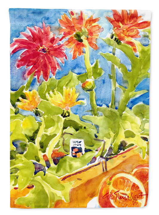 Flower - Gerber Daisies House Flag Large Porch Sleeve Pole Decorative Outside Yard Banner Artwork Wall Hanging, Polyester, House Size, Multicolor