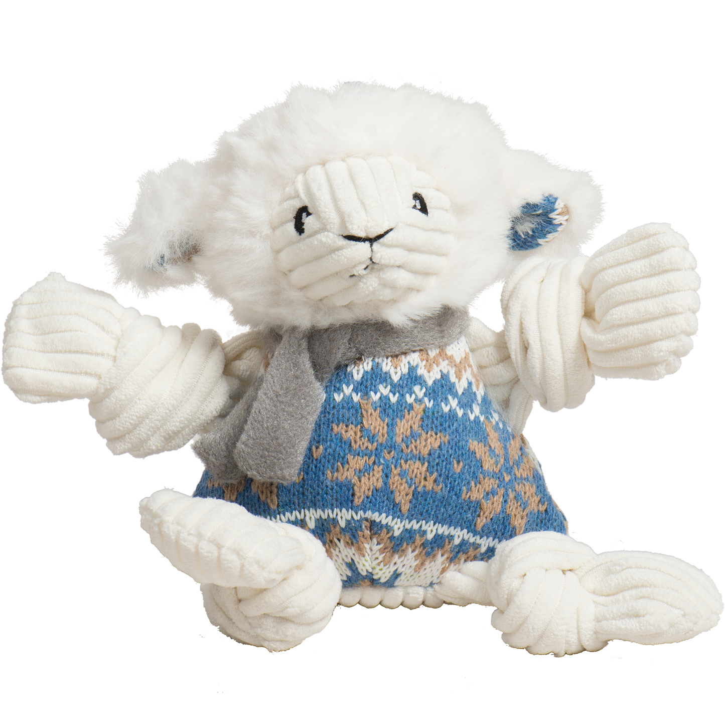 Leo Lamb Plush Dog Toy Knottie®