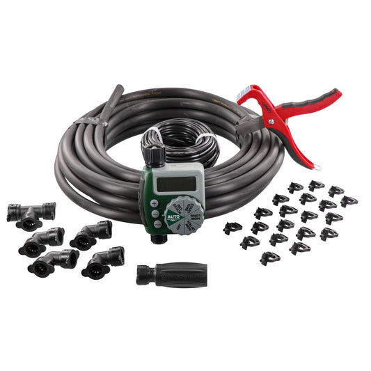Kit de riego por goteo para jardineras con temporizador digital de 1 salida para grifo 61014