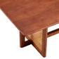 Chinese Style Imitation Rattan Tea Table Walnut Color