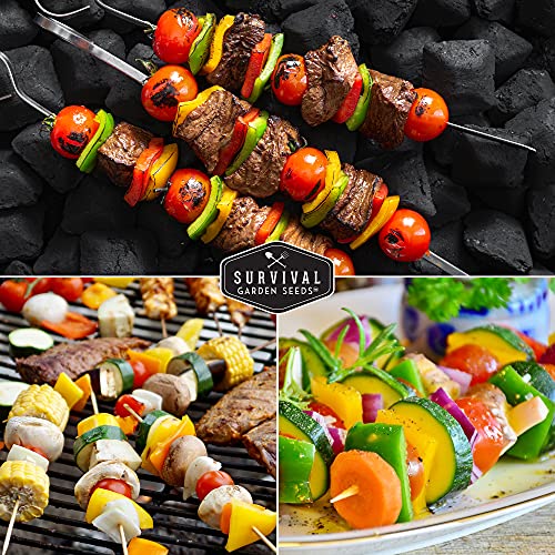 Kabob Skewer Vegetable Seed Collection – 4 Heirloom Grilling Favorites for Fresh, Flavorful Summer Cooking