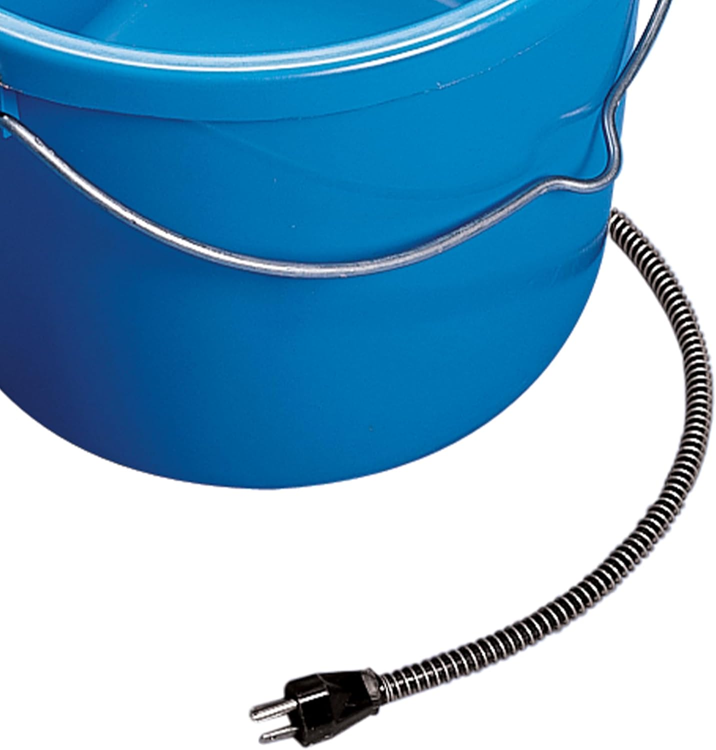 API Heated Flat Back Bucket 20QT No-Freeze Water Pail Horses Livestock Blue