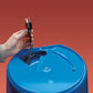 API Heated Flat Back Bucket 20QT No-Freeze Water Pail Horses Livestock Blue