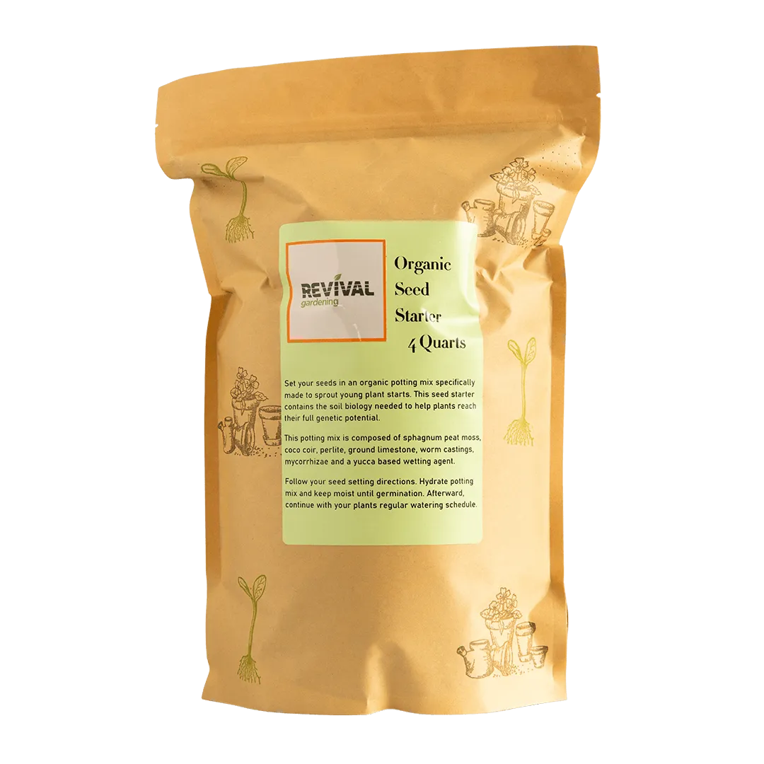 Seed Starter Potting Mix - contains the soil biology needed to help plants