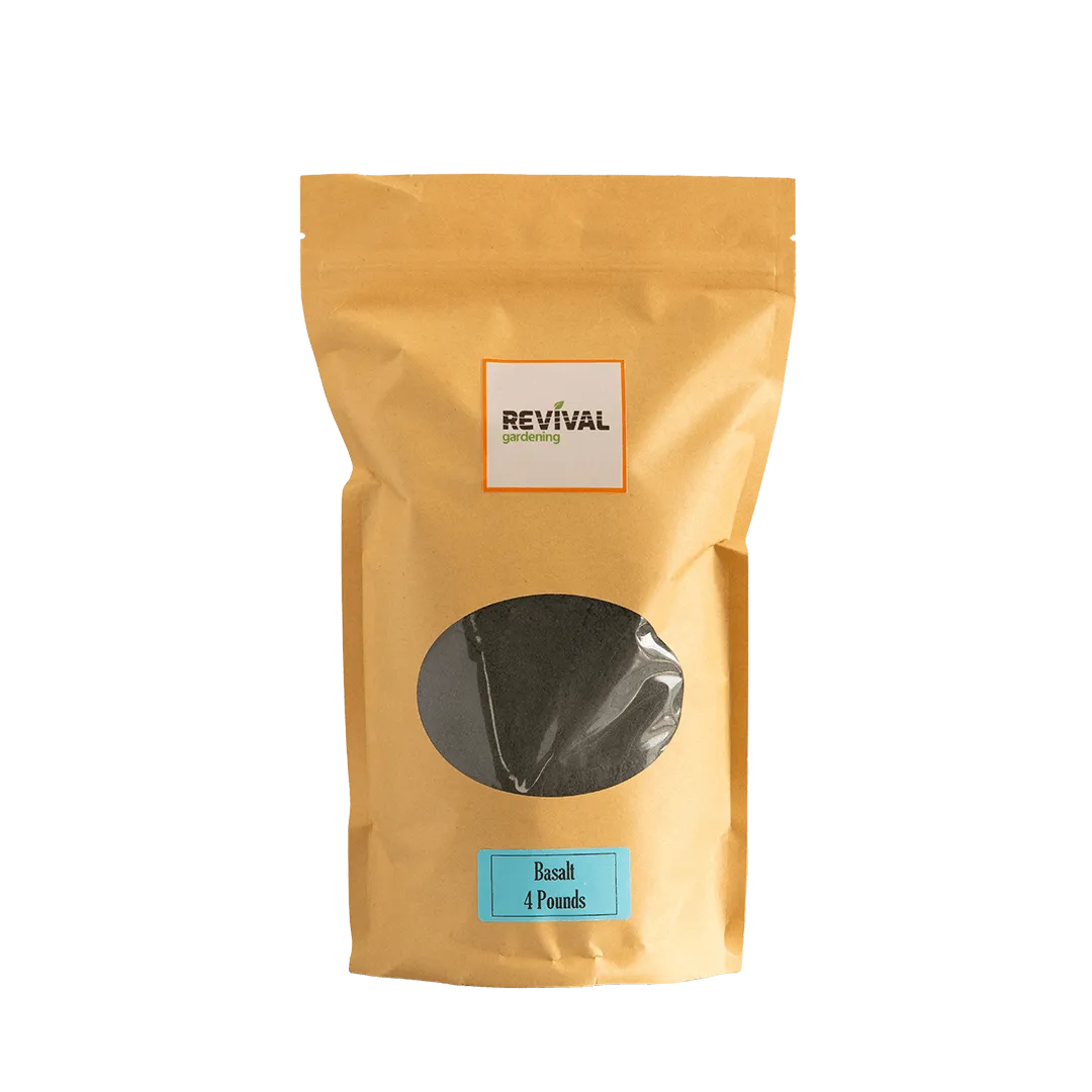 Basalt Rock Dust -  a finely ground mineral packed with essential micronutrients and trace elements that enhance plant health 