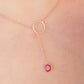 Pebble Drop Lariat Necklace