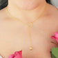Pebble Drop Lariat Necklace