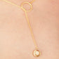 Pebble Drop Lariat Necklace