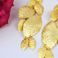 Cascading Leaf Statement Earrings