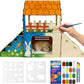 Rabbit Hideout House Wooden Bunny Castle for Small Pets Indoor Cage