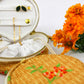 Coral Basket Jewelry Pouch
