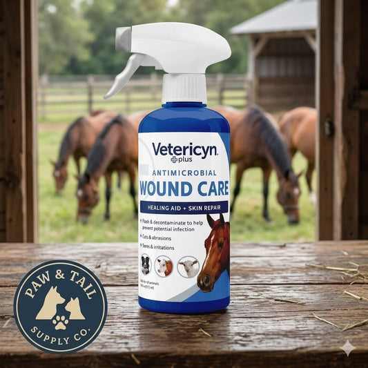 Vetericyn Plus Antimicrobial Equine Wound Care Spray Horse Healing Aid Skin Care 16 oz.