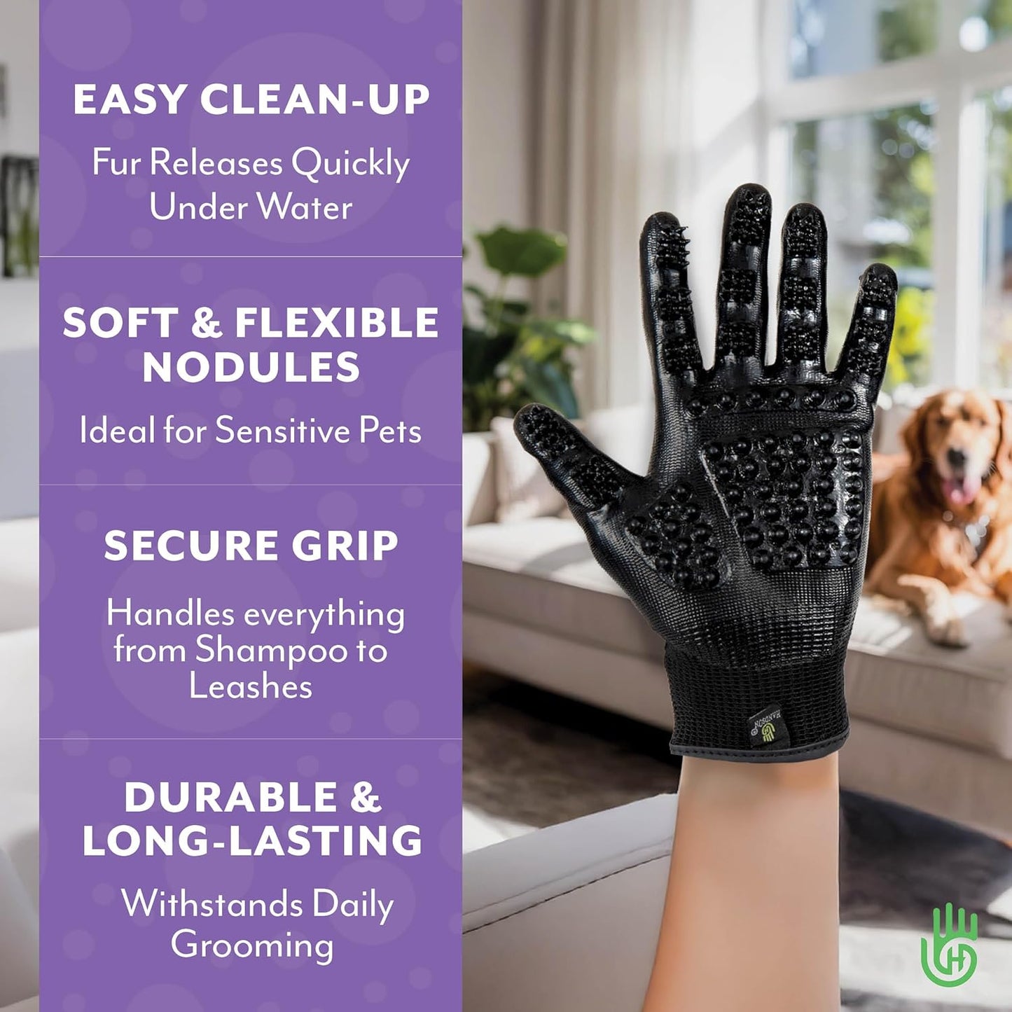 Davis Scruffy Horse Shampoo + HandsOn Grooming Gloves Large Size - Complete Grooming Kit