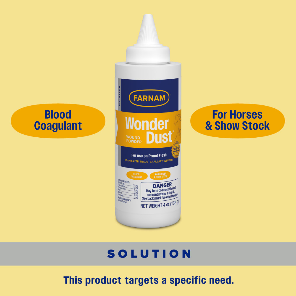 Farnam Wonder Dust Wound Powder for Horses and Show Stock 4 oz.