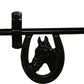 Newport Blacksmith Door Latch Horse Head Heavy Duty Steel Black Powder Coat