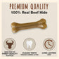Cadet Pressed Rawhide Bones 6.5" Dog Chews 12 Pack Long Lasting Beef Hide