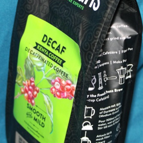 Dormans DECAF Kenya Coffee - Dark Roast, Fine Grind 375g