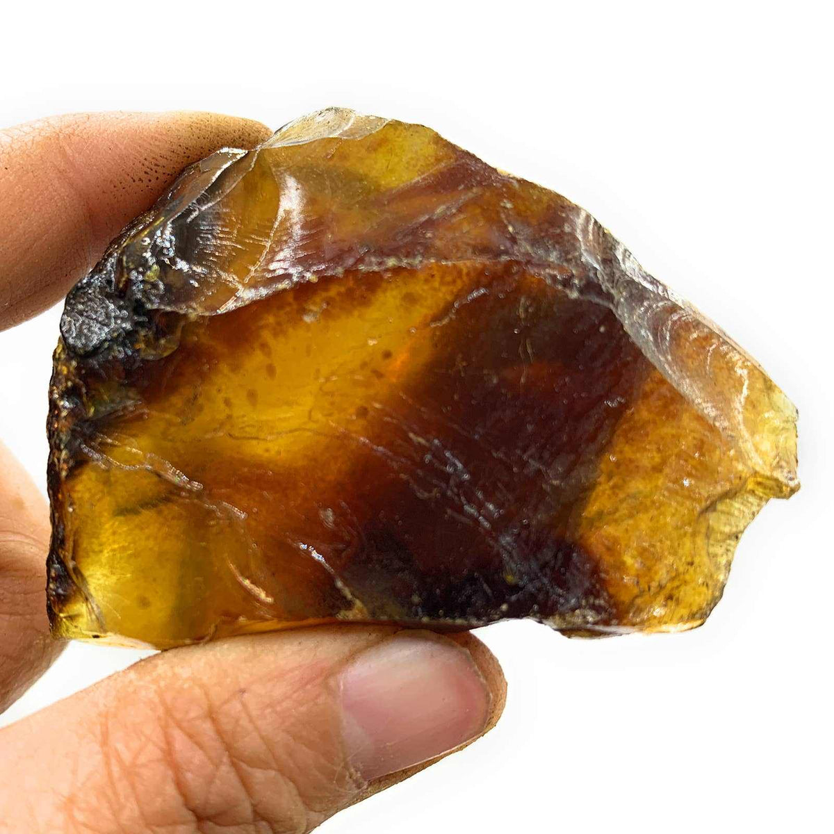 Ámbar dorado de superficie rugosa – Piedra en bruto de Indonesia