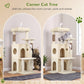 50-Inch Cat Tree for Large Cats with Scratching Post & Condos