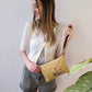 Sail Away Lighthouse Wristlet Linen & Leather