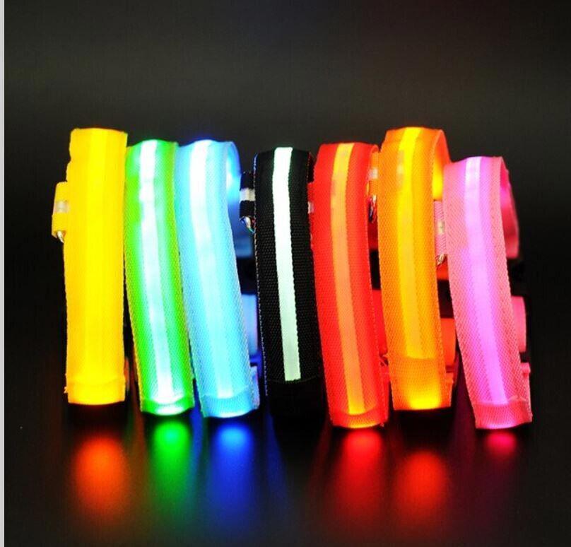 LED Adjustable Dog Collar- 5 Sizes 7 Colors  Blinking Flashing/Solid