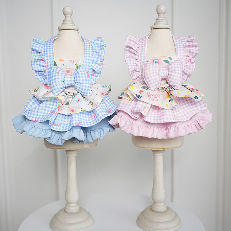 Cute Floral-patterned Gloria Dress For Small And Medium-sized Dogs