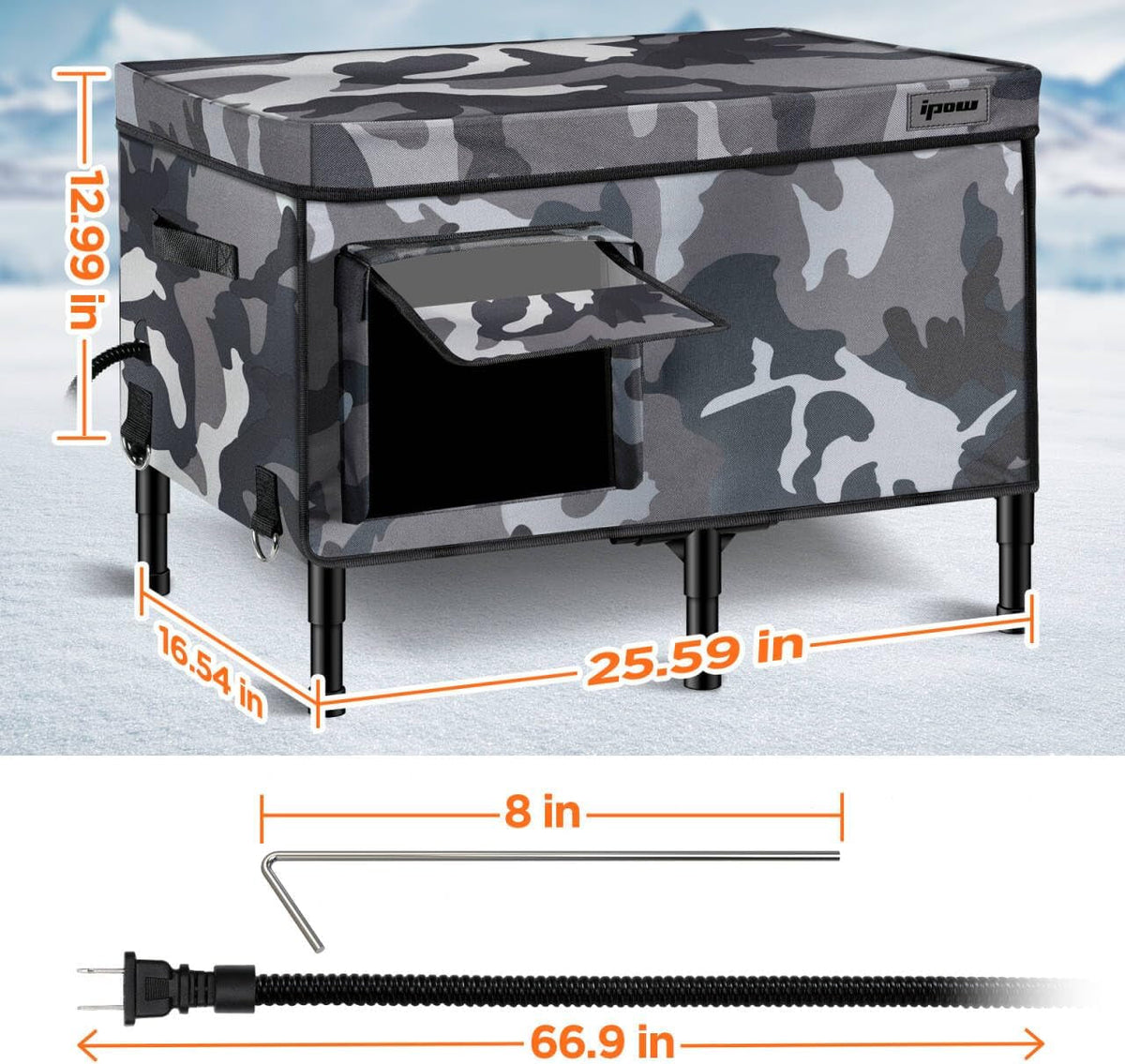 Heated Outdoor Cat House with 6-Layer Insulation – Medium & XL