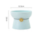 Pet Cat High Foot Neck Protector Ceramic Water Bowl