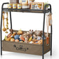 Dog Toy Storage Organizer with Shelf & 6 Hooks