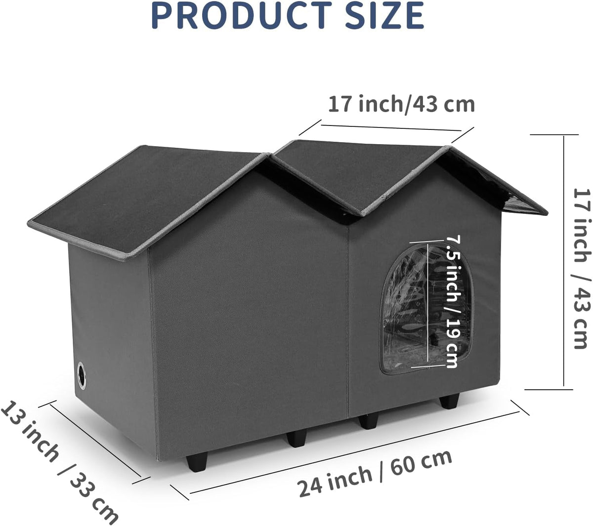Elevated Heated Cat House for Indoor & Outdoor Cats