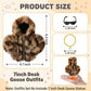 7inch Desk Goose Outfits, Desktop Goose Clothes With 1 Sunglasses & 1 Necklaces, Plush Hoodie Set For Magnetic Goose Statue