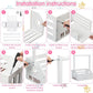 Dog Storage Organizer Wooden Closet Toy Bin Clothes Rack Hangers Pink/White