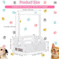 Dog Storage Organizer Wooden Closet Toy Bin Clothes Rack Hangers Pink/White