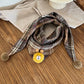 Korean-style Cotton-linen Plaid Childrens Scarf Versatile And Easy To Match