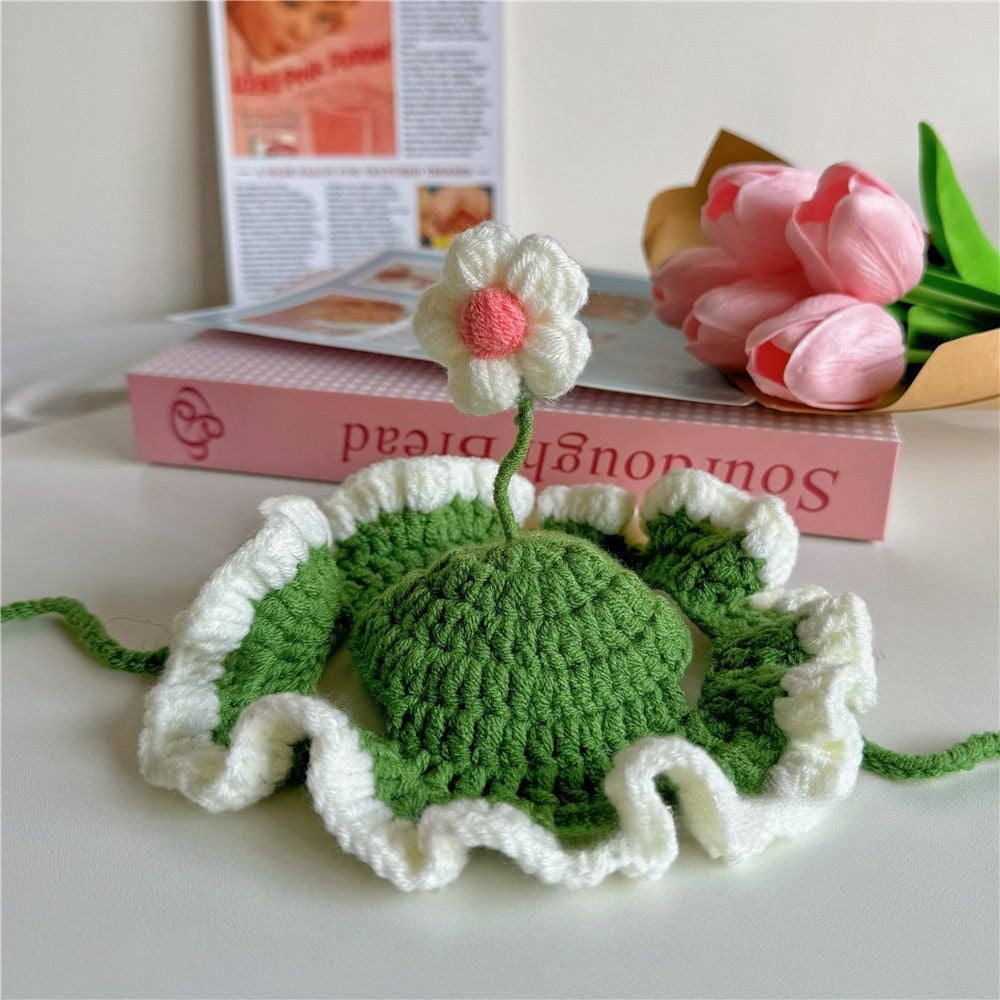 Pet Hat Dog And Pet Headwear Cute 3D Knitted Wool Bonnet Finished Cat Item