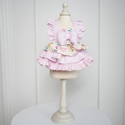 Cute Floral-patterned Gloria Dress For Small And Medium-sized Dogs