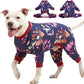 Large Dog Onesie Pajamas – 3 Prints, Sizes Medium–3XL