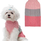 Color Block Cable Knit Dog Sweater – Turtleneck Pullover XS–XL