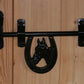 Newport Blacksmith Door Latch Horse Head Heavy Duty Steel Black Powder Coat